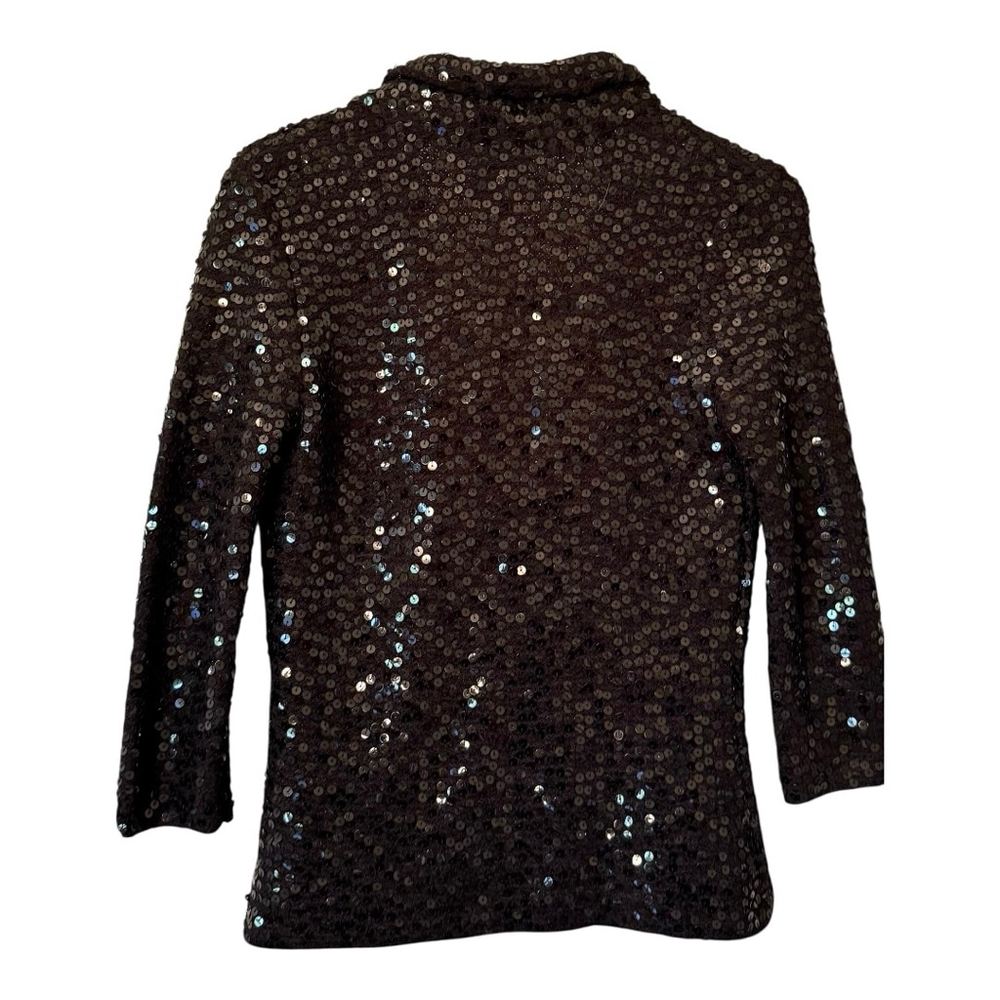 White House Black Market Blazer Size S Black Sequin - Picture 5 of 10